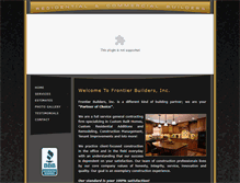 Tablet Screenshot of frontierbuilders.com
